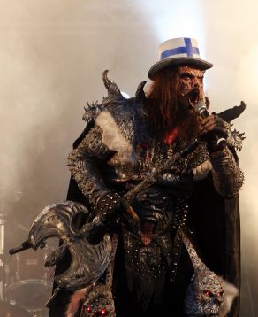 The band Lordi winning Eurovision