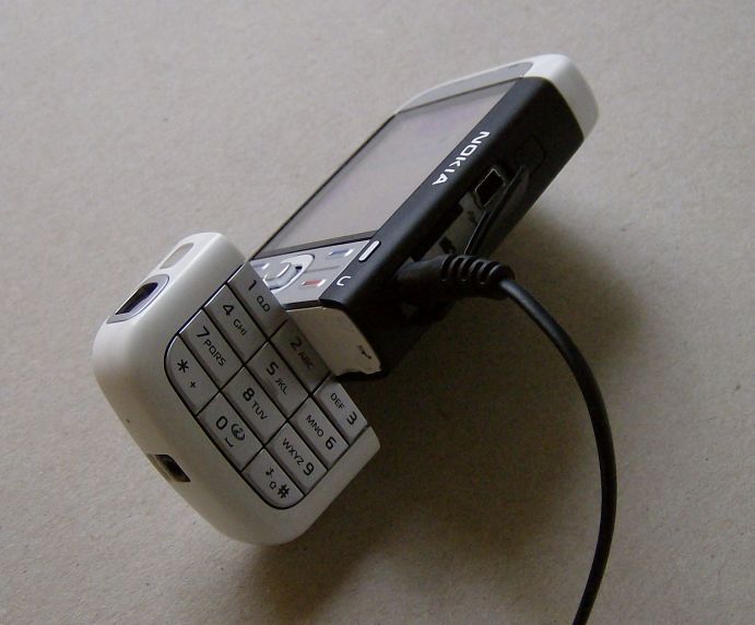 Nokia 5700 with flap open