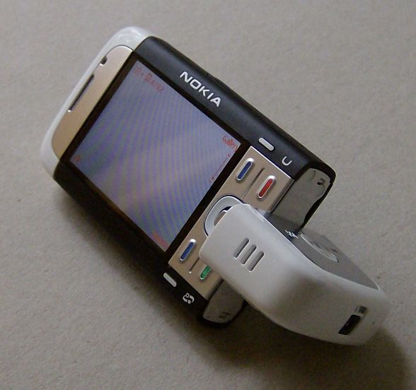 Nokia 5700 folded with camera outward