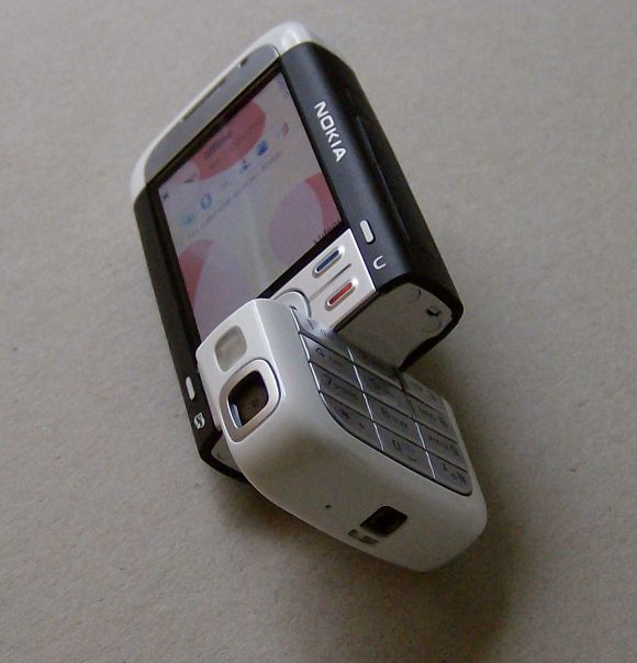 Nokia 5700 with camera folded inward