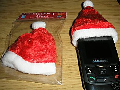 Mobile Phone Santa Hat