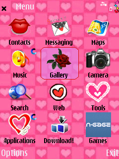 Be Mine menu screen