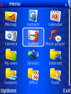 Blue Xmas menu screen