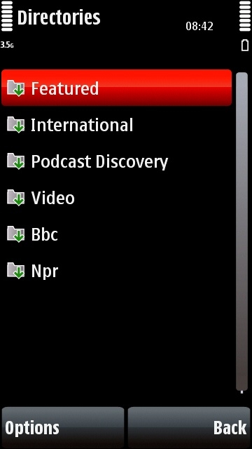Nokia 5800 Podcasting application directories Nokia 5800 Podcasting application directories
