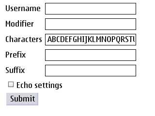 Password Maker mobile site