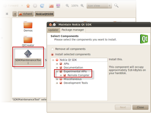 Usings the SDK Maintenance Tool to add Remote Compiler