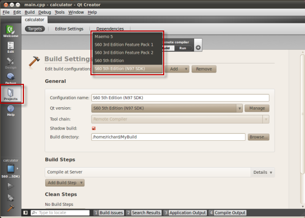 Remote Compiler build definition