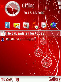 Red Xmas standby screen