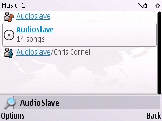 S60 Search accessing music library