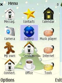 Xmas Tree menu screen