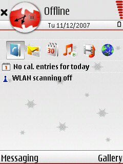 White Christmas standby screen