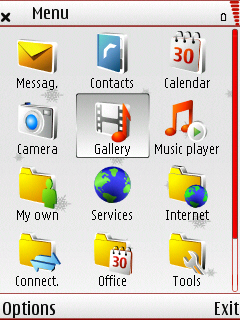 White Christmas menu screen