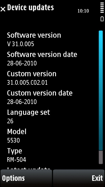 Nokia 5530 v31 update
