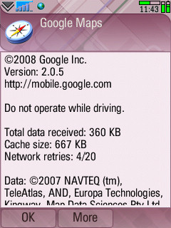 Google Maps for UIQ 3