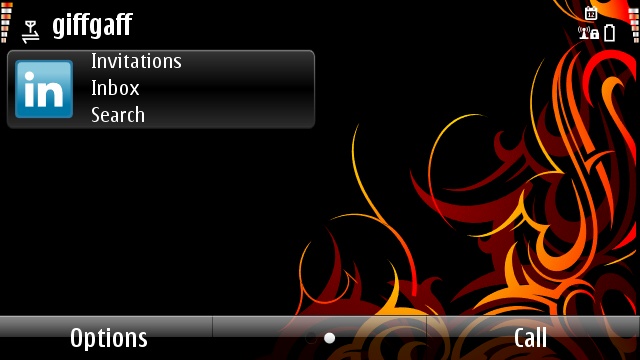 The LinkedIn homescreen widget