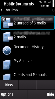 Mobile Documents archives view