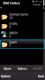 Selecting IMAP folders