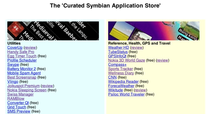 Curated Symbian App Store