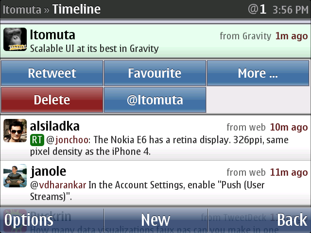 Jan Ole Suhr's Twitter client, Gravity