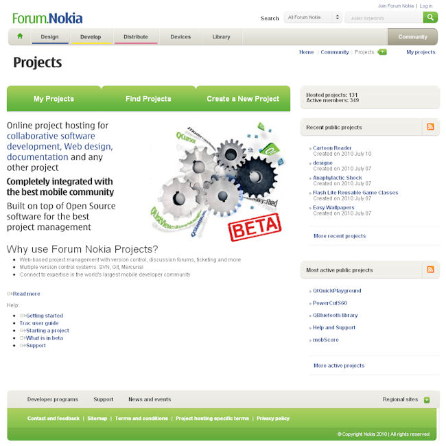 Forum Nokia Projects