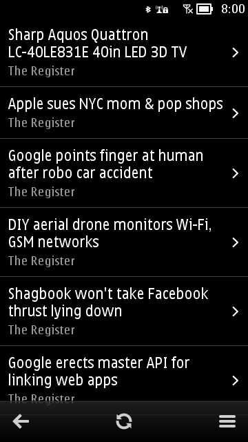 Screenshot, gNewsReader