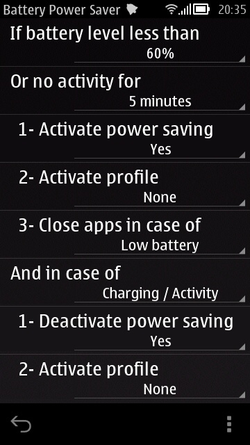 Screenshot, Battery Power Saver