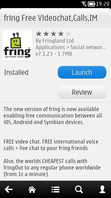 fring screen