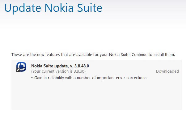 Nokia Suite update