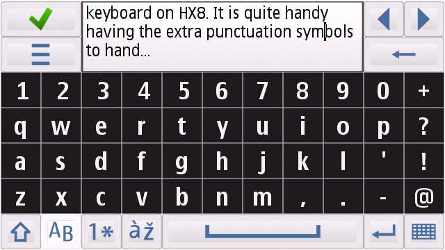 Screenshot of new keyboard