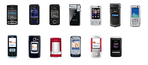 Nokia S60 3rd Editions without Eseries or TV phones