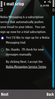 Nokia Messaging set up