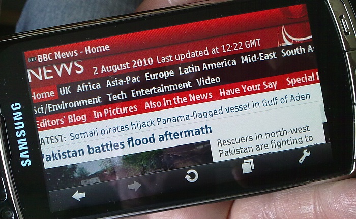 Opera Mini 5 on the i8910 HD