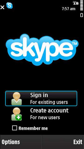 Skype sign in