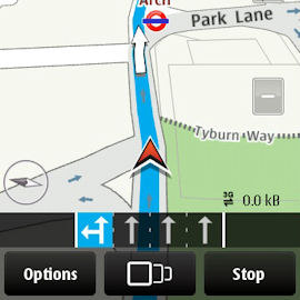 Ovi Maps drive mode