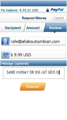 Pay Pal Mobile application