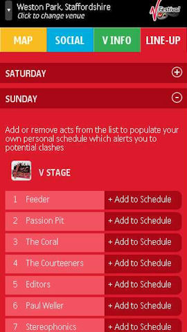 Virgin Festival app