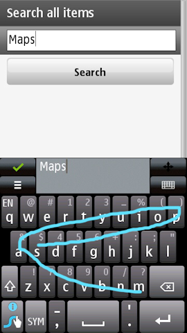 Swype in Maps