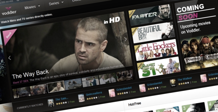 Voddler's Main Website