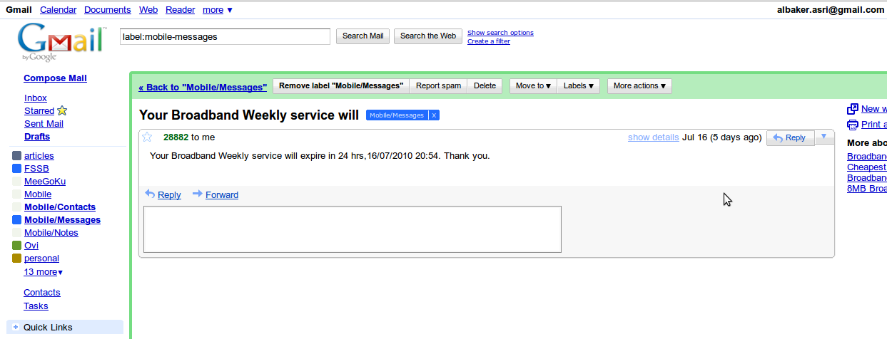 synclion - test message details