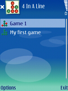 4 In A Line options screen