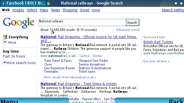 Bolt with its default text size