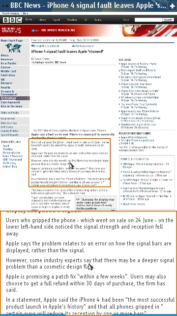 Bolt's split-screen view