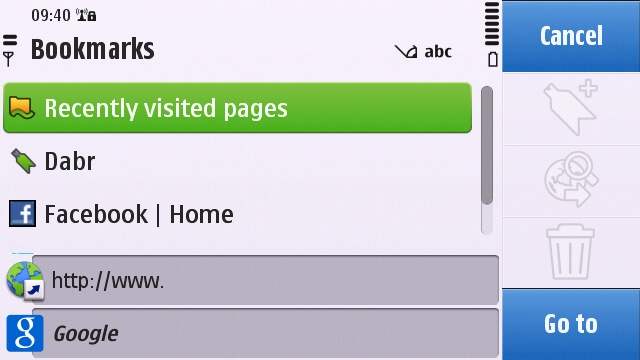 The C6's new dual URL & search bar