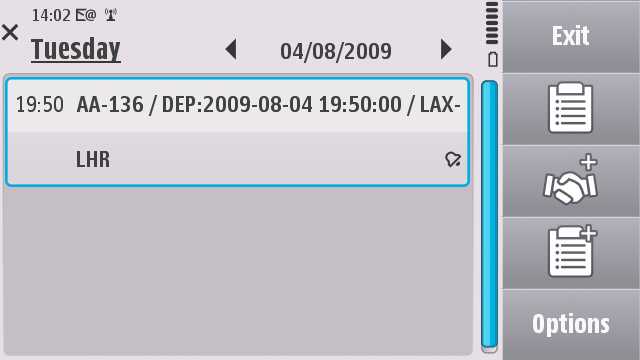 Check Flights in Agenda
