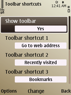 E52 Web - Popup toolbar