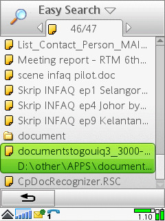 Easy Search UIQ 3 Results