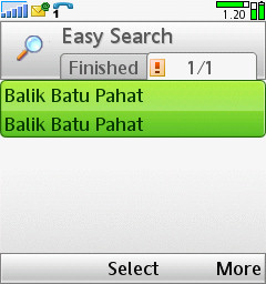 Easy Search UIQ 3 FC mode