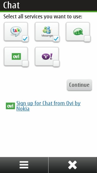 Selecting your chat services
