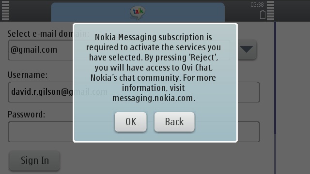 You can't use IM for Nokia if you don't use Nokia Messaging