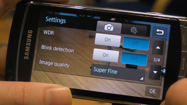 Camera Settings on Omnia HD